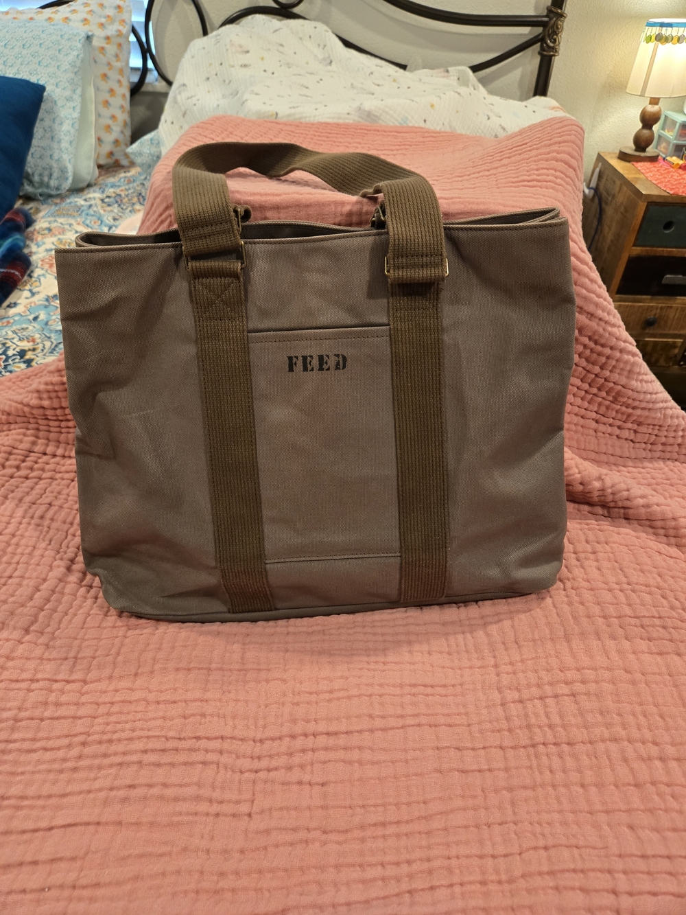 *Feed Projects* Canvas Work Bag in Army Green